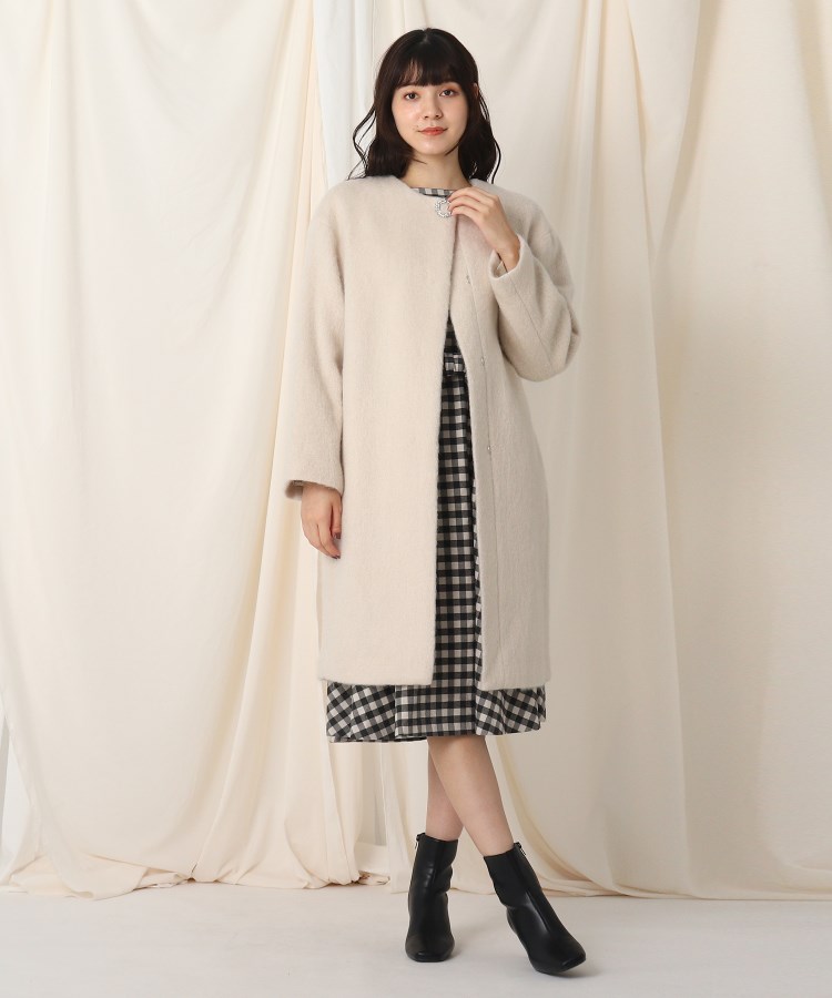 完売【美品】Couturebrooceブローチ付ループシャギーモヘヤコート Medium Cocoon Shaggy Coat / Horse Brooch”｜seventen