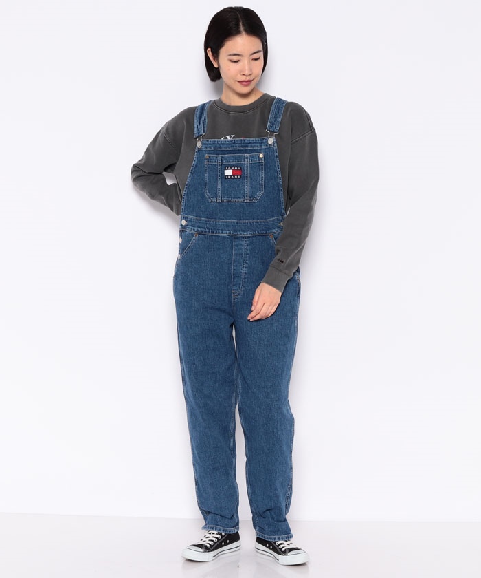 セール】トミージーンズ TOMMY JEANS フラッグロゴサロペット