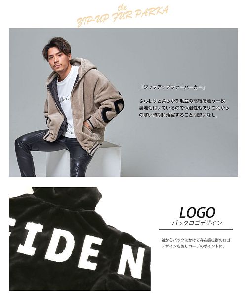 キャバリア CavariA CavariA バックロゴ入りジップアップ長袖
