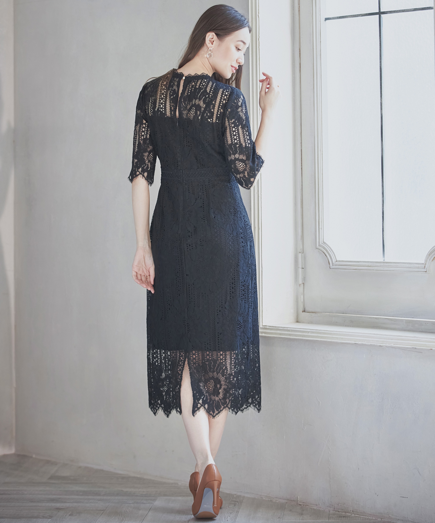 セール】ドレスプラス DRESS+ タイトシルエットのミモレ丈