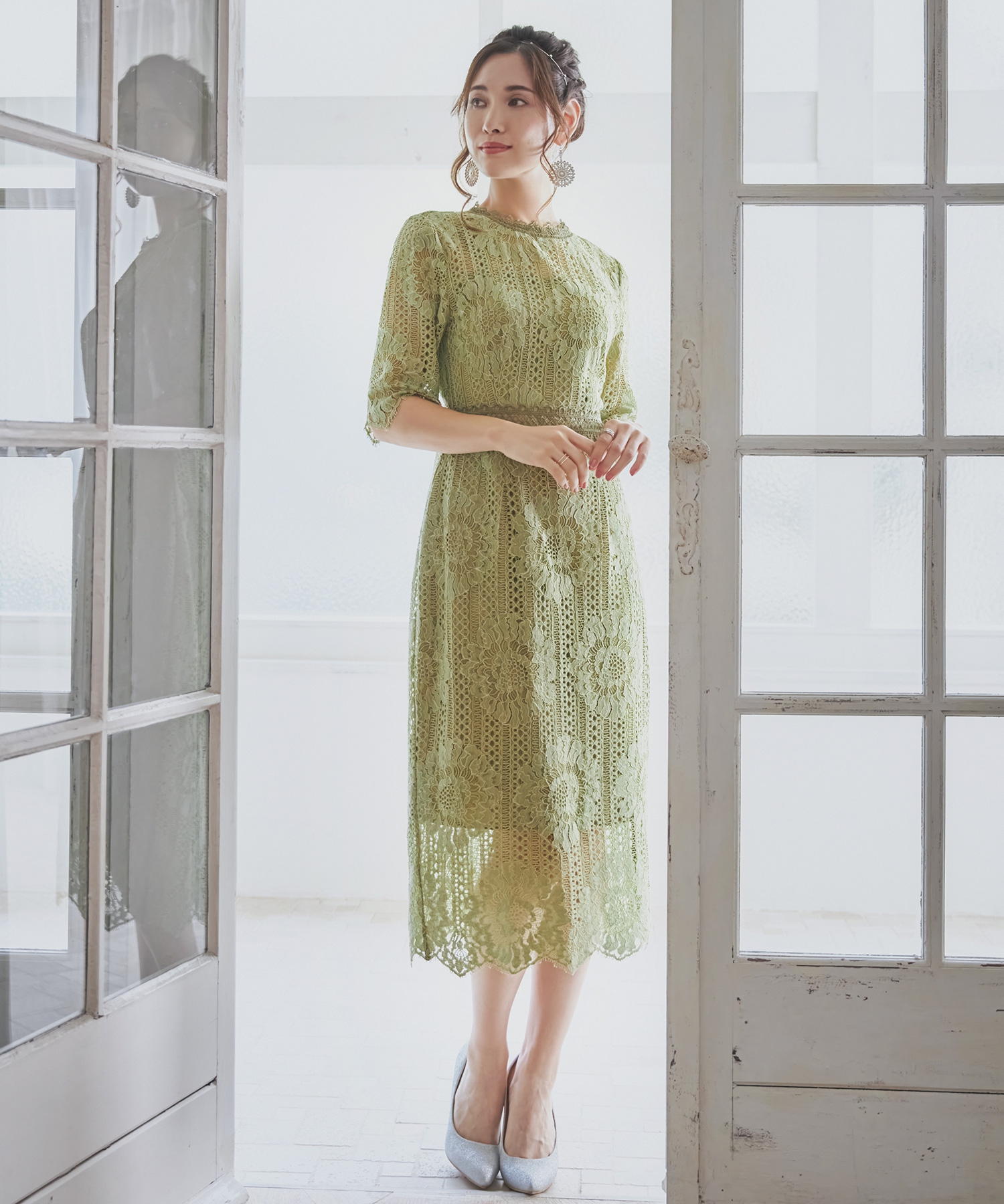 ♡シビラ♡ シルクパーティードレス バルーン　ワンピース　膝丈　 L 楽天市場】パーティドレス ワンピース レディース 結婚式