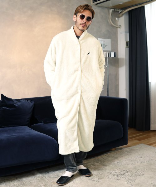 KANGOL(カンゴール)着る毛布 / コート アウター ルームウエア ロングカーディガン ボア メンズ ブランド 男女兼用 レディース カップル ペア
