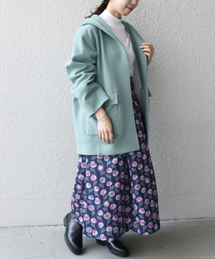 セール 50%OFF】SHIPS any: フード ミディ ウール コート セール 50%OFF】SHIPS any: フード ミディ ウール コート