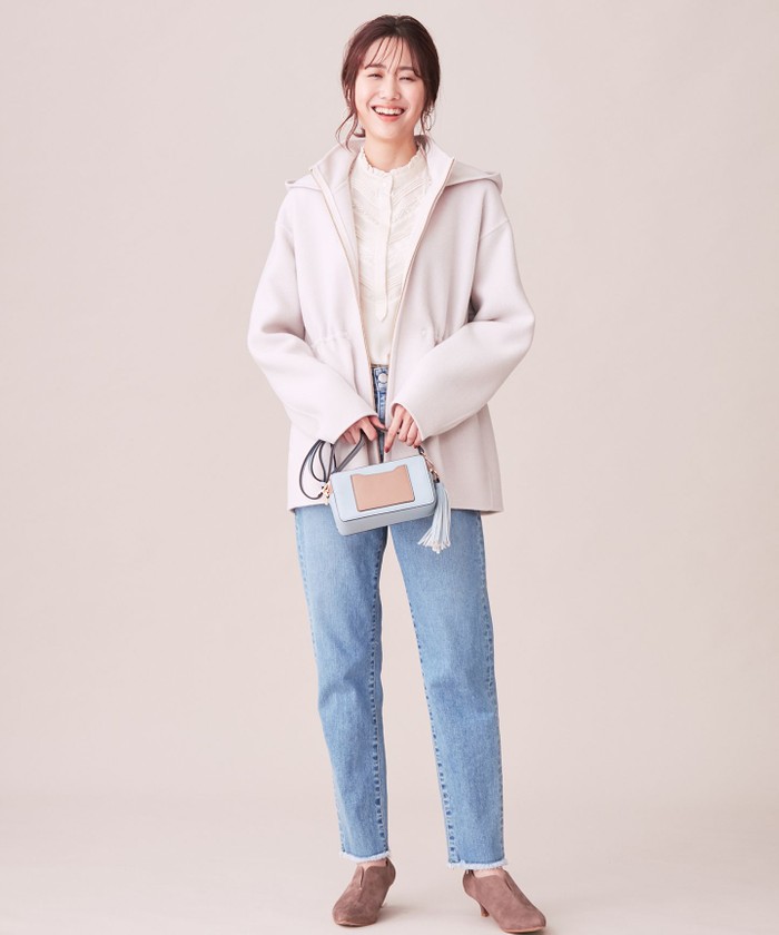 セール 30%OFF】【マガジン掲載】ウールリバー ショートコート セール 30%OFF】【マガジン掲載】ウールリバー ショートコート