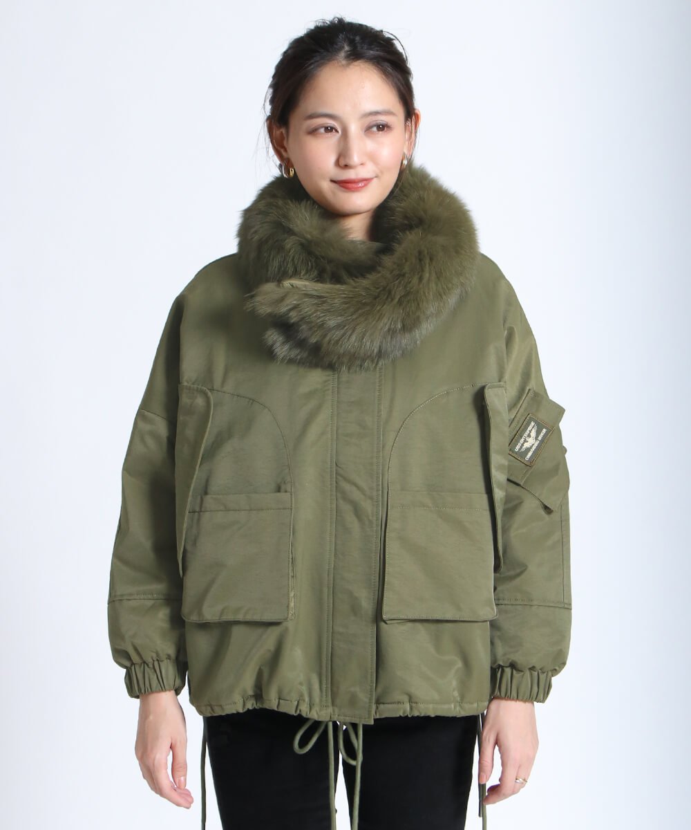 SCOTCLUB フォックスファーミリタリーブルゾン