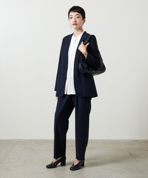 ＜UNITED ARROWS＞PL/BTN タック ブラウス B †