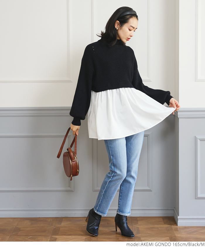 ニットブラウス ドッキングプルオーバー｜その他カットソー｜ニコル公式通販サイト｜NICOLE ONLINE SHOP