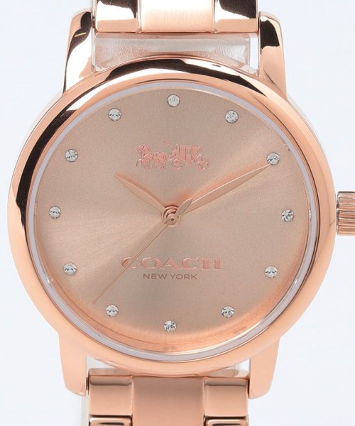 セール58 Off Coach コーチ Grand グランド レディース クォーツ ピンクゴールド ピンク 28ｍｍ ステンレス 生活防水 コーチ Coach D Fashion