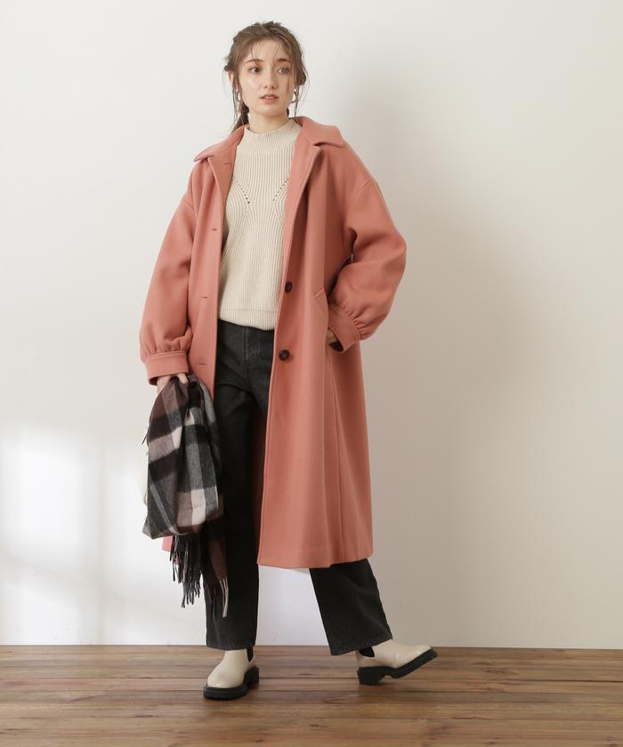 i　エヌナチュラルビューティベーシック テックウールステンカラーコート セール 60%OFF】テックウールステンカラーコート(504405185