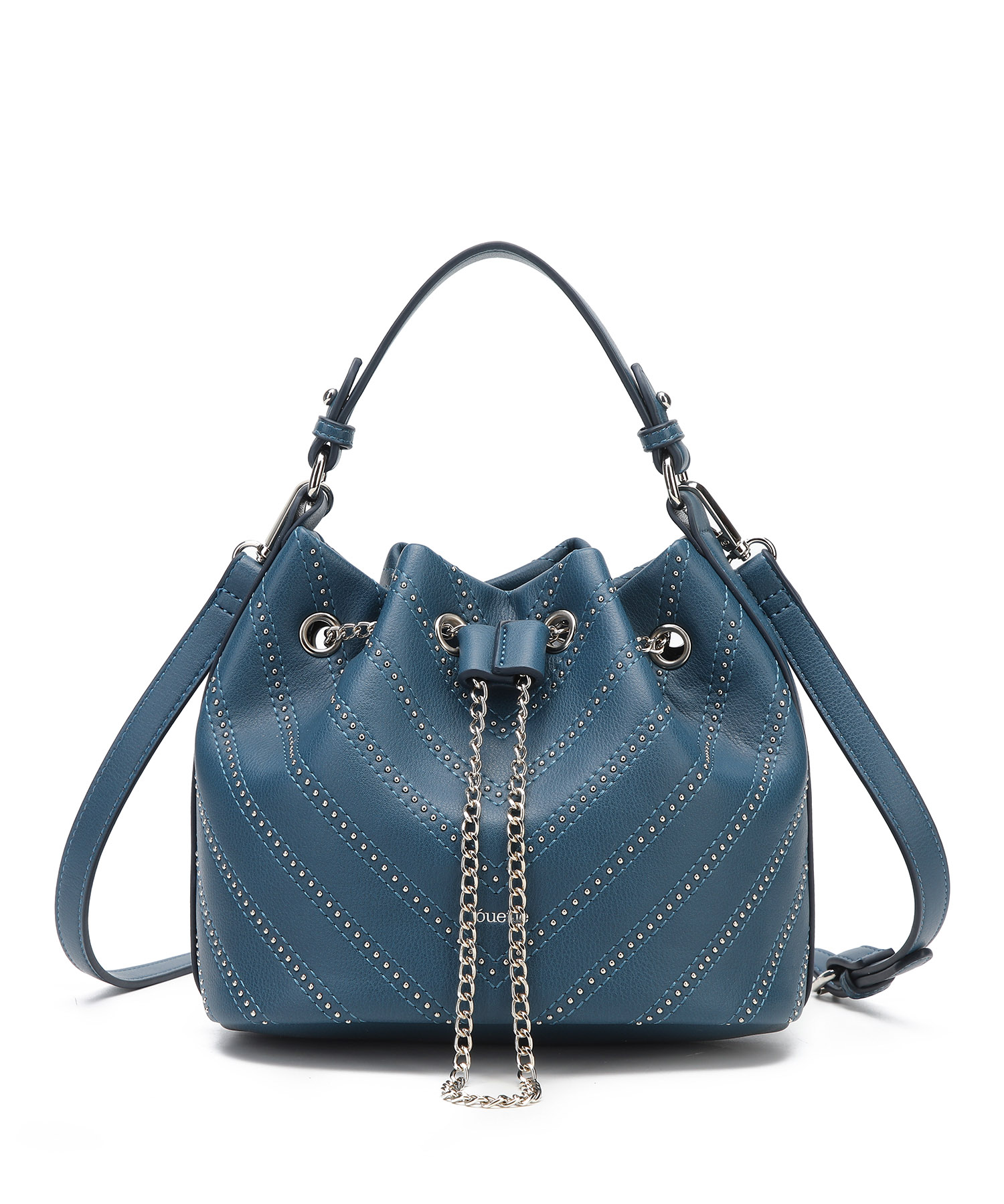 希少・極美品⭐︎GIVENCHY 黒 総レザー ゴールドロゴ 巾着型