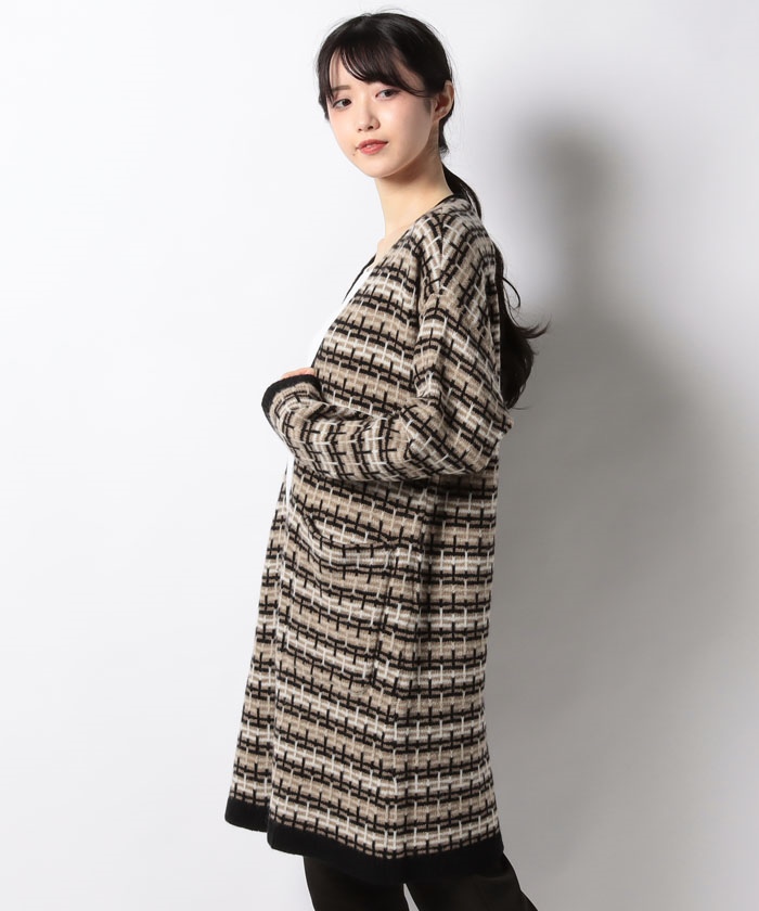 美品 Leilian レリアン ニット パーカー ロング カーディガン ウール 美品 Leilian レリアン ニット パーカー ロング カーディガン