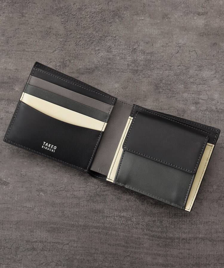美しい艶】アンティークレザー 2つ折り財布(504444897) | タケオキクチ 