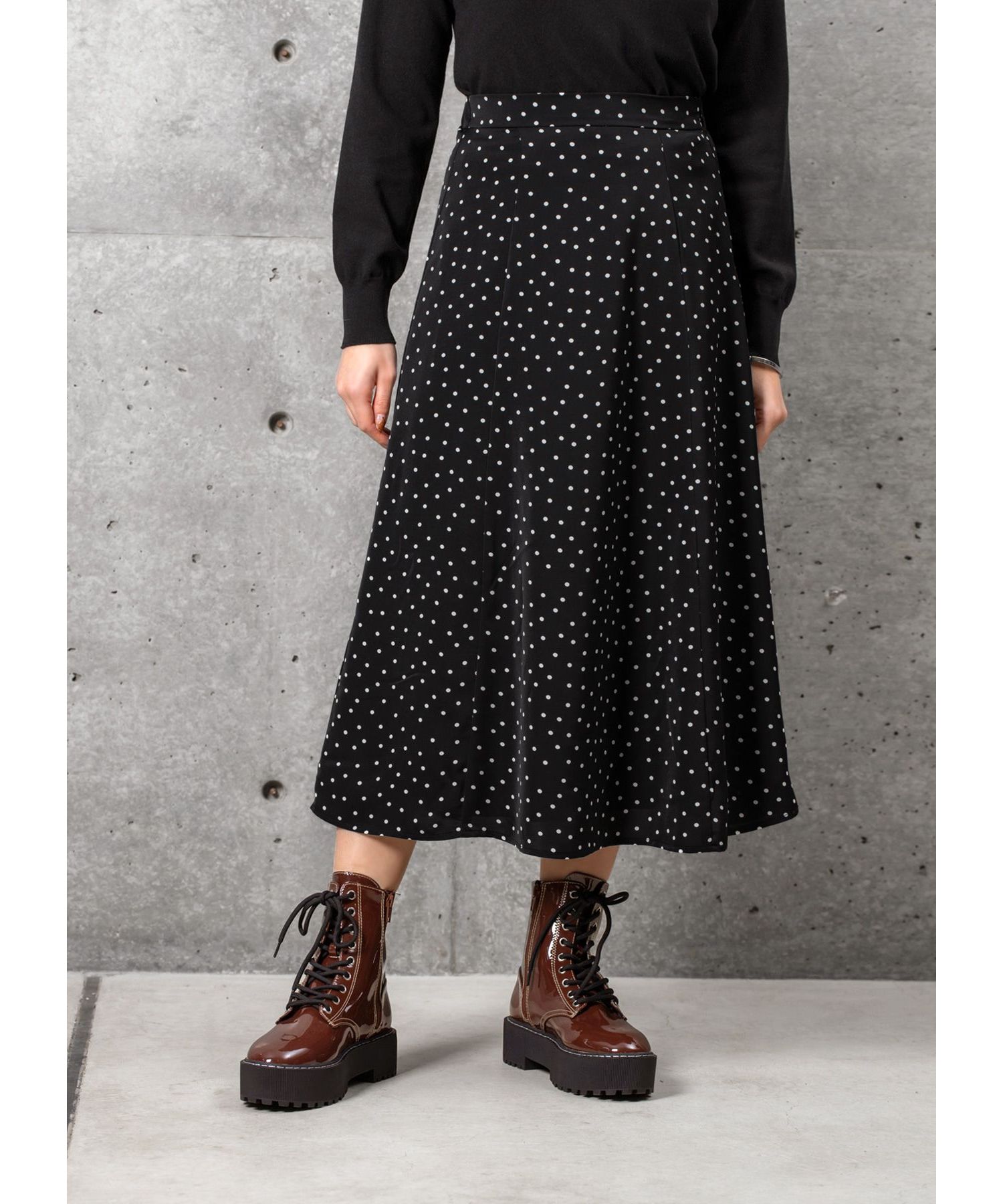 STYLE DELI｜ドット柄ジャージーマーメイドスカート | Rakuten