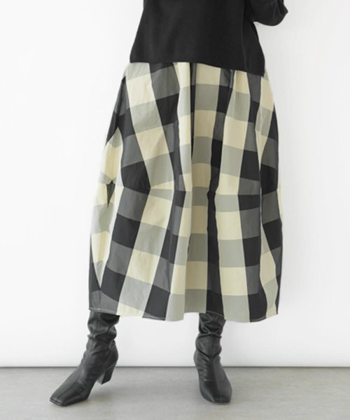 Aga 【手洗い可】ブロックチェックメモリースカート(504444779) | ラシュッド(LASUD) - d fashion Aga 【手洗い可】ブロックチェックメモリースカート(504444779) | ラシュッド(LASUD) - d fashion