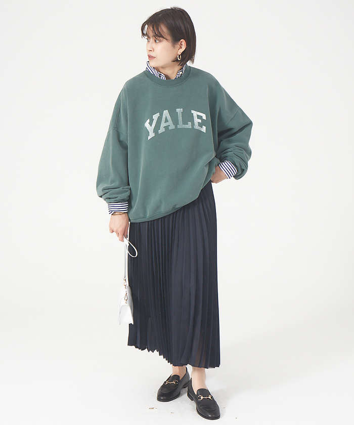 レミレリーフ Yale ロゴ オリーブグリーン スウェット レミレリーフ Yale ロゴ オリーブグリーン スウェット