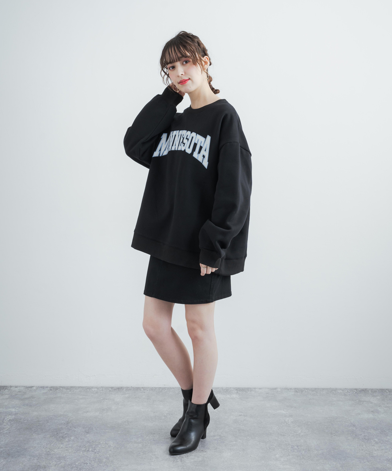 大人気‼️リヴドロワ✨モン✨スタンドジップスウェット❤️美品❤️グレー MONN.:. (モン)】スタンドジップスウェット | RIVE DROITE