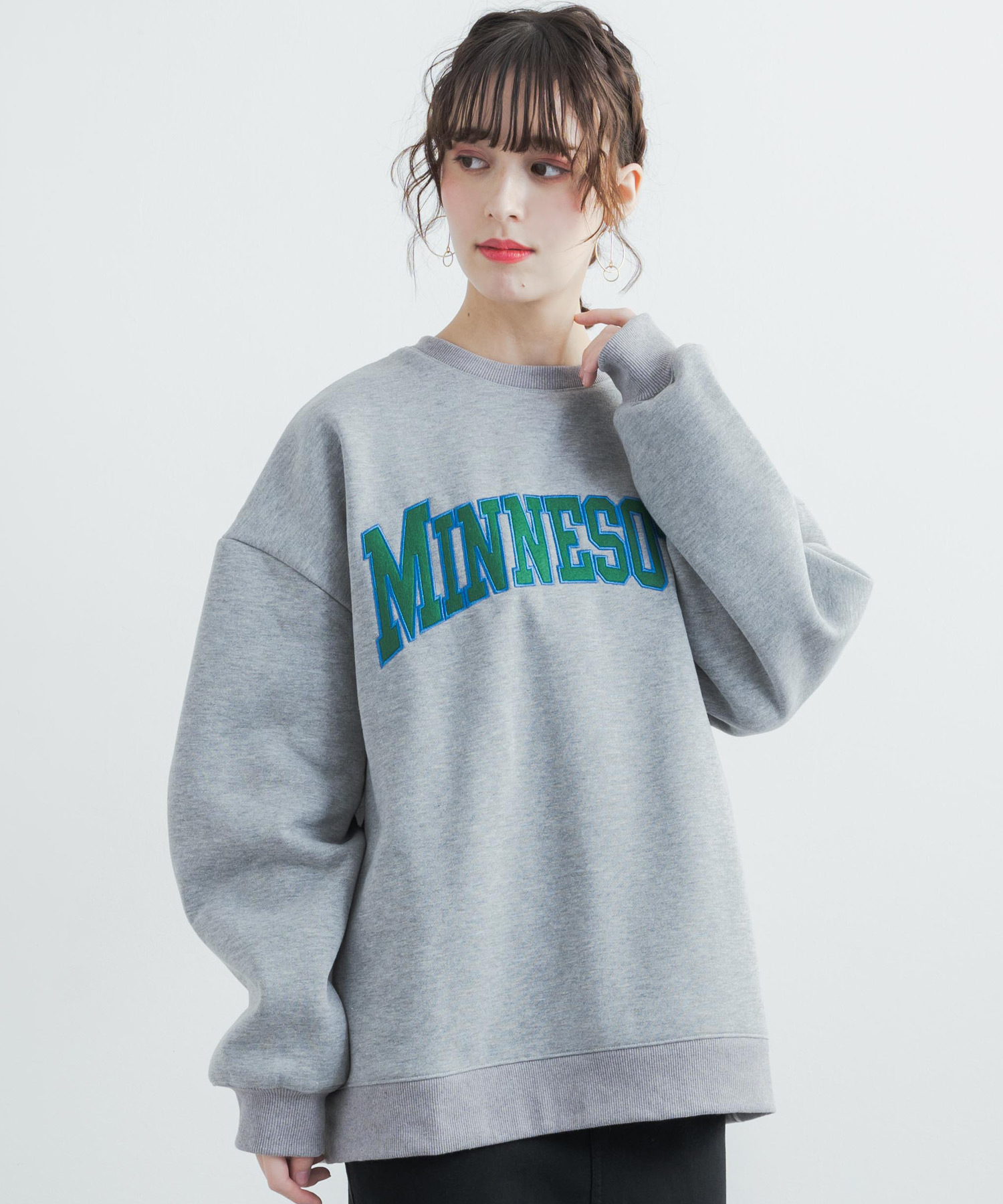 大人気‼️リヴドロワ✨モン✨スタンドジップスウェット❤️美品❤️グレー MONN.:. (モン)】スタンドジップスウェット | RIVE DROITE
