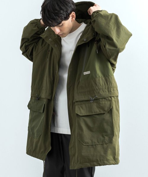 モッズコート ミリタリージャケット メンズ レディース モンスター フリース 収納力抜群 アウトドア キャンプ グランピング ビッグシルエット オーバーサイズ ロッキーモンロー Rocky Monroe D Fashion