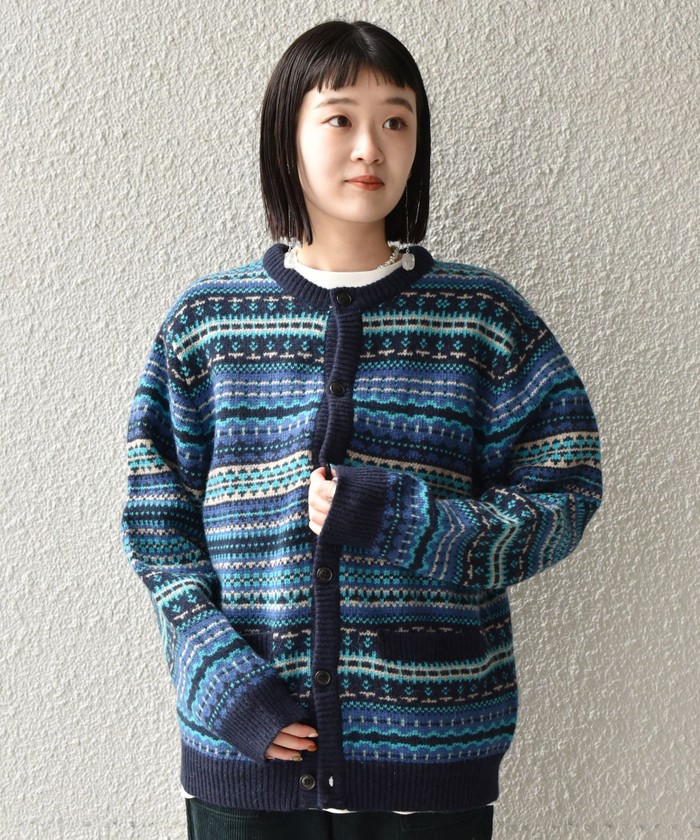ノルディック柄ジップカーディガン notch.｜ノルディック柄ジップカーディガン | Rakuten Fashion