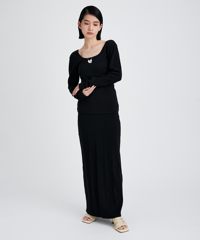 美品　アダムエロペ別注　 Miller ロングスカート　ブラック 美品 アダムエロペ別注 Miller ロングスカート ブラック - メルカリ