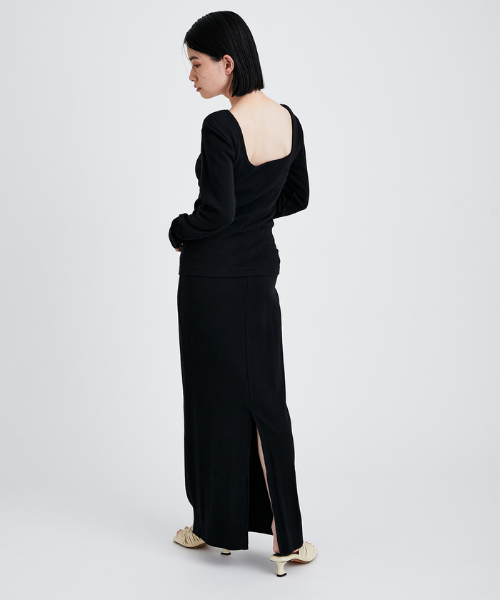 美品　アダムエロペ別注　 Miller ロングスカート　ブラック Robert P. Miller スカート 「Miller for ADAM ET ROPE'」別注