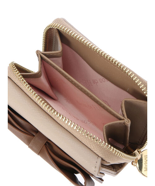 【Maison de FLEUR】 MARY QUANT リボンウォレット メゾン ド フルール Maison de FLEUR ハンドル付きリボン