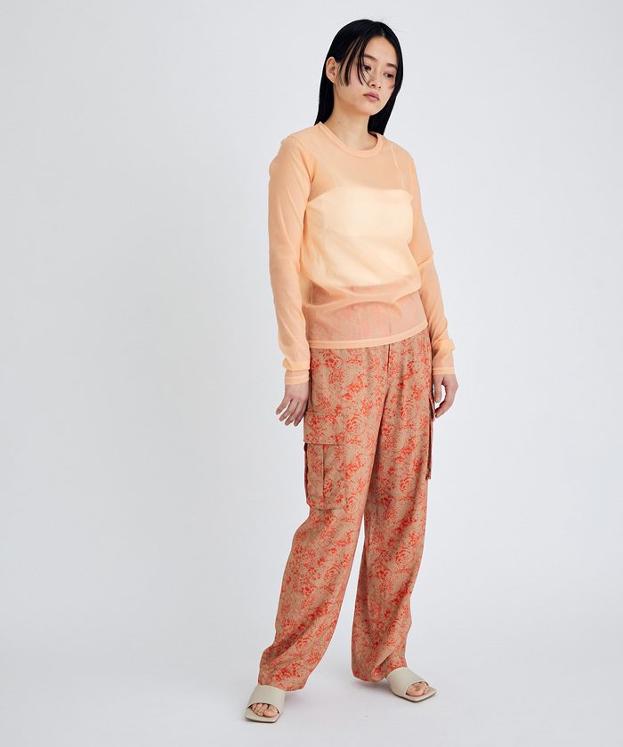 PROVOKE タックカーゴパンツ ブラウン　サイズ36 ツータックワイドカーゴパンツ[品番：MKSW0053077]｜EMODA