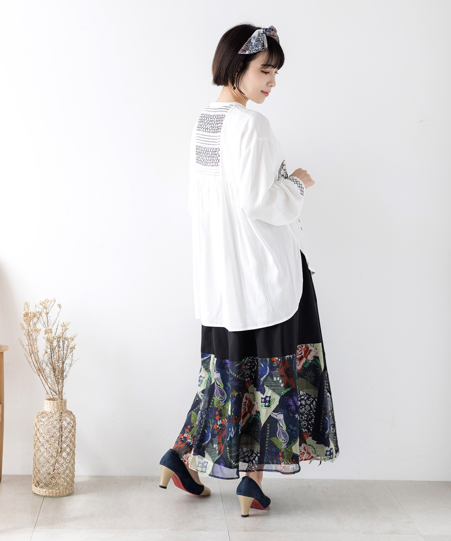 セール】蝶刺繍シャツチュニック(504449171) | イズ スカラー(iS
