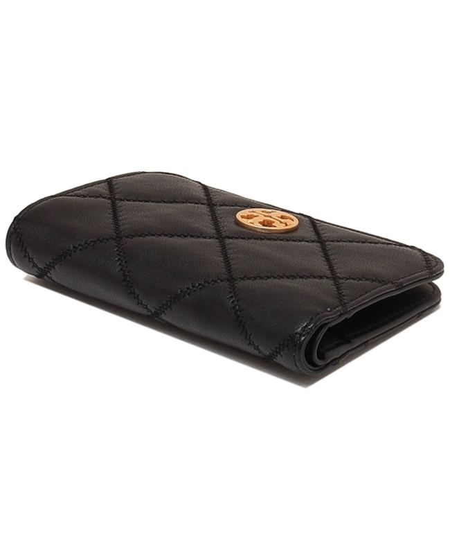 【新品】トリーバーチ 二つ折り財布 レザーキルティング黒