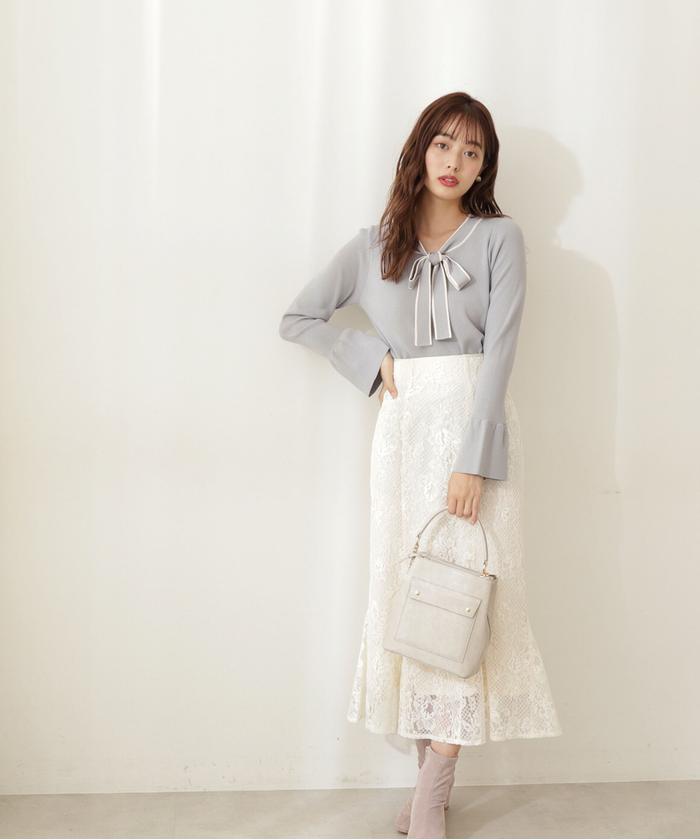 DRESSPRODUCTIONドレスプロダクションw245 フラワーレース バックVドレス（W245）
