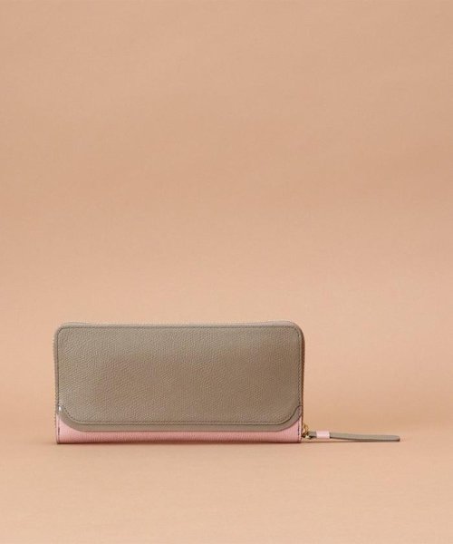 エナメルアクセントバイカラー長財布