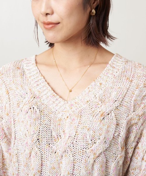 ＜UNITED ARROWS＞ミックス ビッグ ケーブル ニット W†