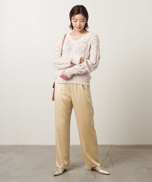 ＜UNITED ARROWS＞ミックス ビッグ ケーブル ニット W†