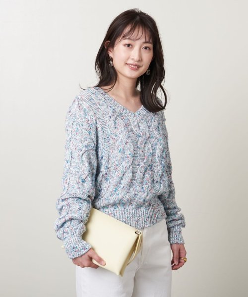 ＜UNITED ARROWS＞ミックス ビッグ ケーブル ニット W†