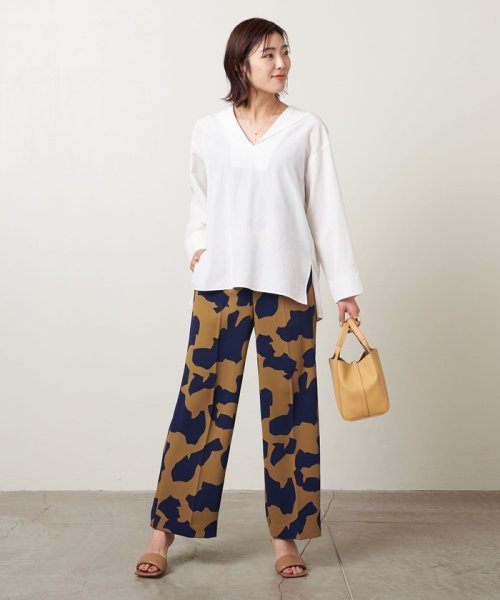 ＜UNITED ARROWS＞ブロックプリント パンツ B †