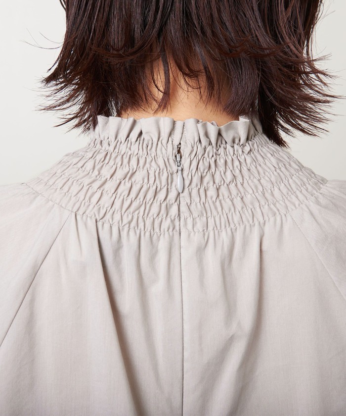 UNITED ARROWS>シャーリング ハイネック ブラウス B† UNITED ARROWS>シャーリング ハイネック ブラウス B†