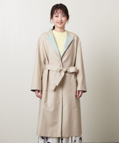 ＜UNITED ARROWS＞C/P バイカラー コート B †
