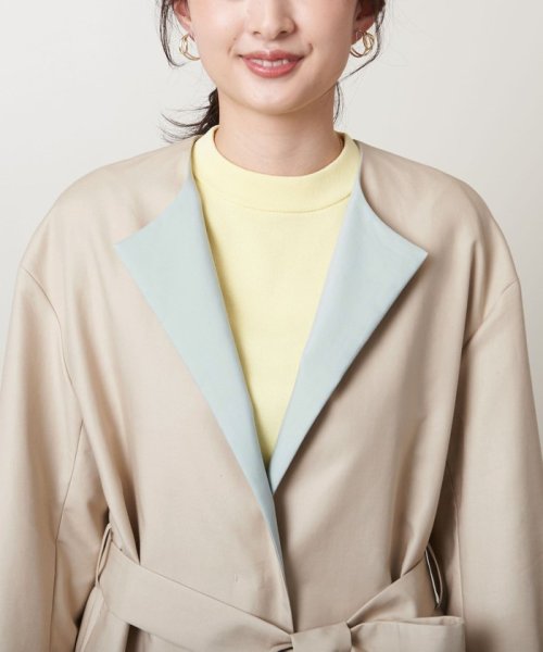 ＜UNITED ARROWS＞C/P バイカラー コート B †