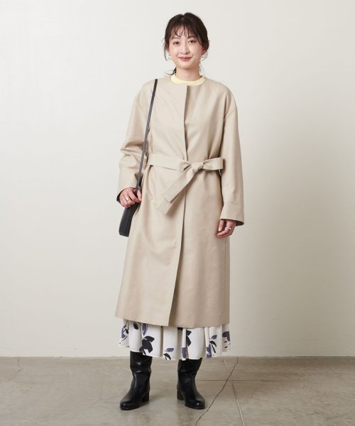 ＜UNITED ARROWS＞C/P バイカラー コート B †