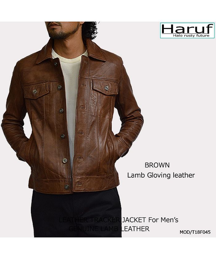 ハルフ Haruf レザージャケット 革ジャン メンズ 本革 Gジャン ハルフ Haruf レザージャケット 革ジャン メンズ 本革 Gジャン