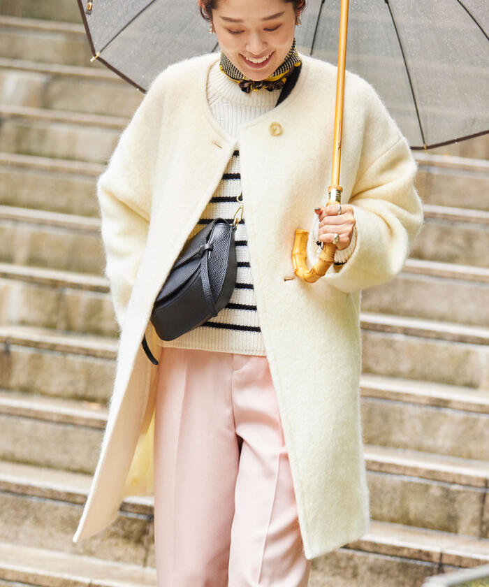 セール】◇【WEB限定カラーあり】モヘアシャギーノーカラー セール】◇【WEB限定カラーあり】モヘアシャギーノーカラー