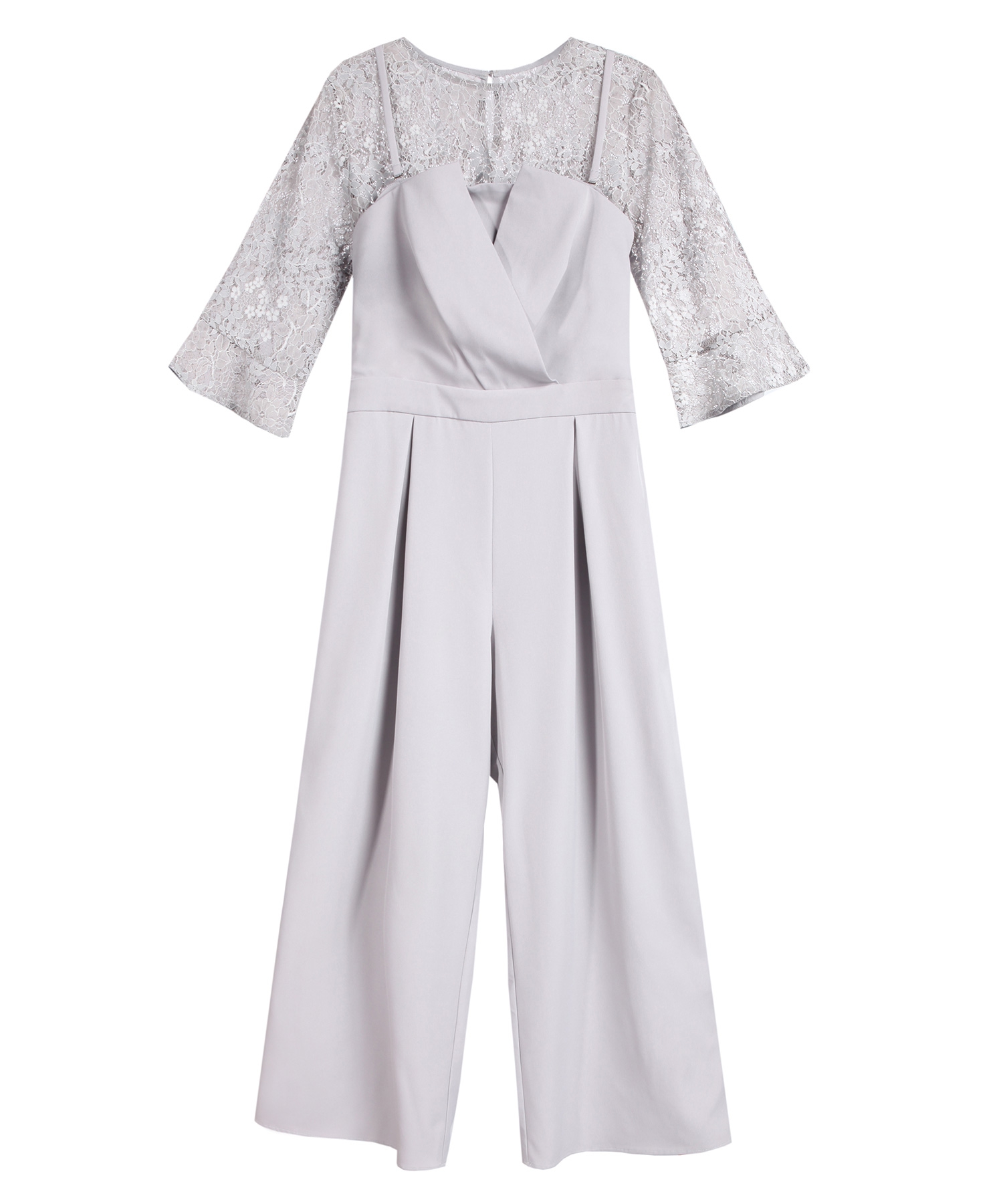 DRESS+（ドレスプラス） レースブラウス セットアップ パンツドレス ドレスプラス DRESS+ レースブラウス ジャンプスーツ