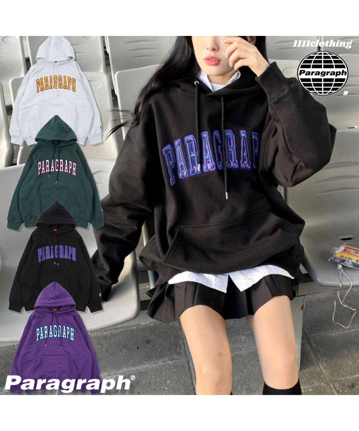 Paragraph パラグラフ パーカー◇LOOP EMBROIDERY HOODIE◇ビッグ 