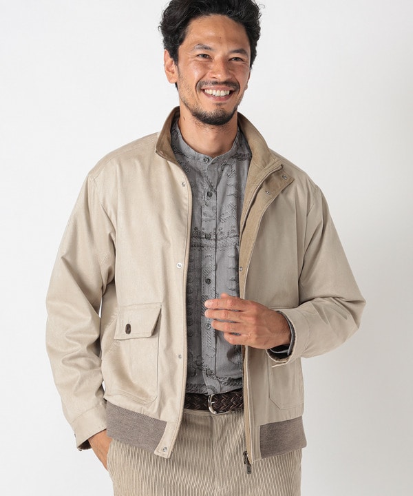 セール 50%OFF】コマスエード ストレッチブルゾン made in japan