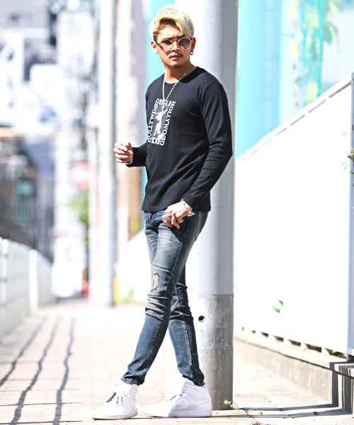 セール15 Off ダメージ加工スキニーデニム デニムパンツ メンズ スキニー デニム ダメージ ストレッチ ラグスタイル Luxstyle D Fashion