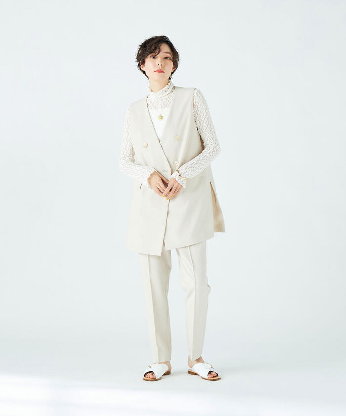 【Nolley's Sophi】梳毛調合繊スリットジレ 中古・古着通販】NOLLEY'S sophi (ノーリーズソフィー) 梳毛調