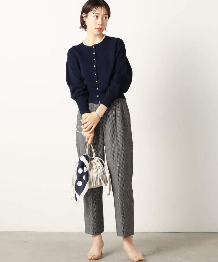 セール 45%OFF】パール付ミラノリブカーディガン(504454009