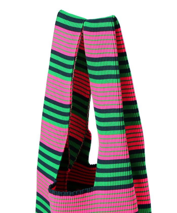 バッグ LASTFRAME MULTICOLOR STRIPE MARKET BAG LASTFRAME/ラストフレーム/MULTICOLOR STRIPE MARKET BAG MEDIUM