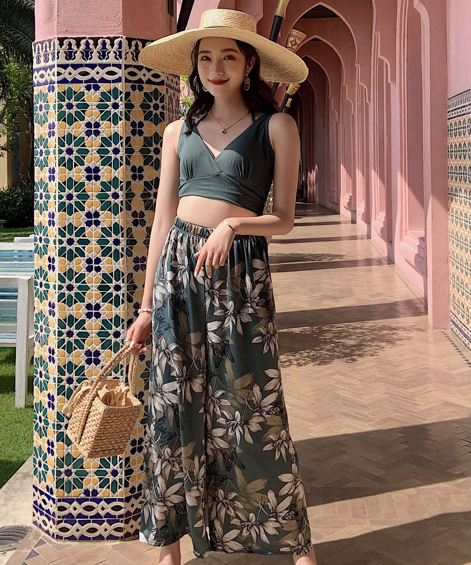 新品】シェリーモナ 水着 カシュクールニットペプラムビキニ Sサイズ