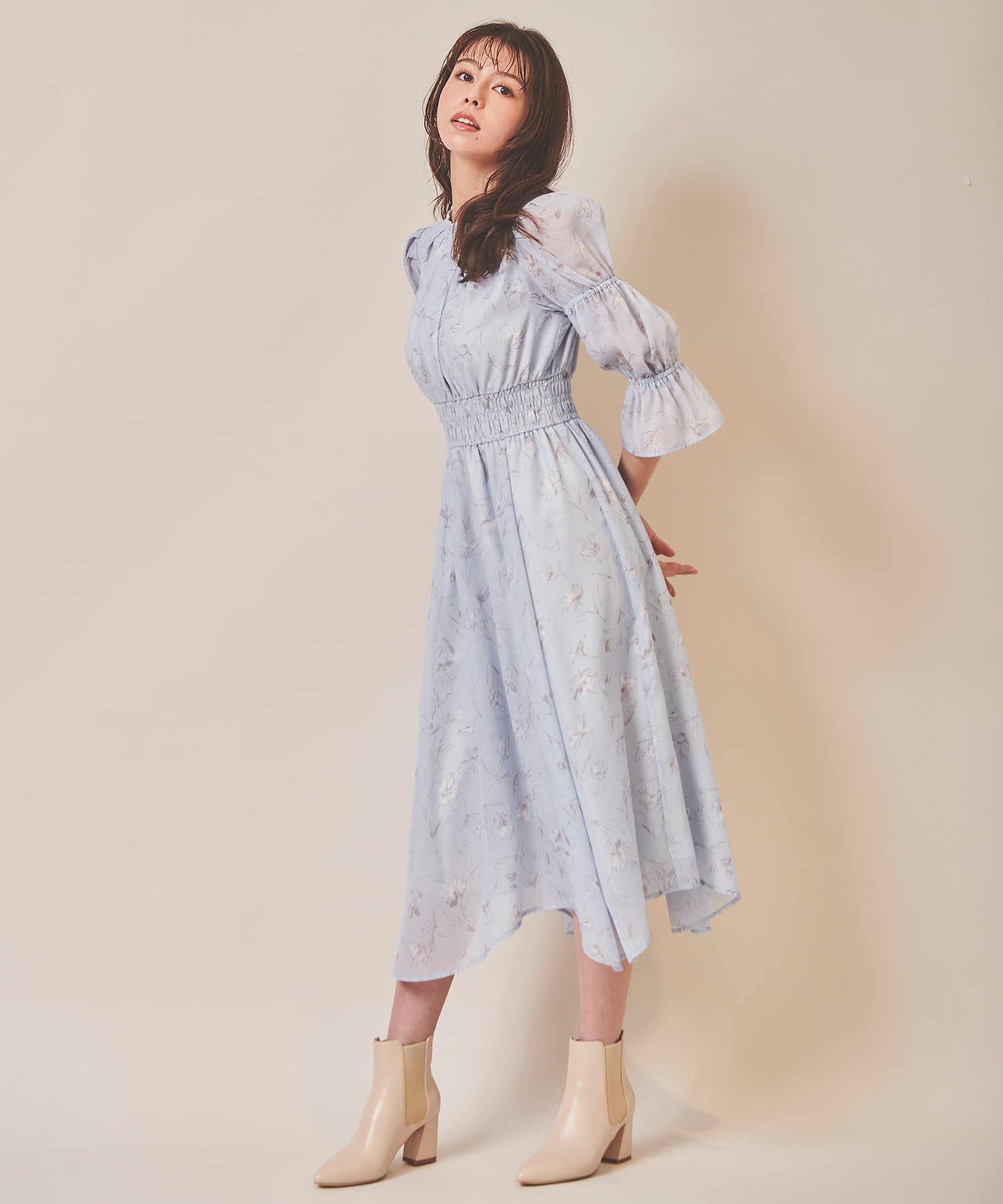 セール 20%OFF】花柄プリントシアーワンピース (504469285 セール 20%OFF】花柄プリントシアーワンピース (504469285